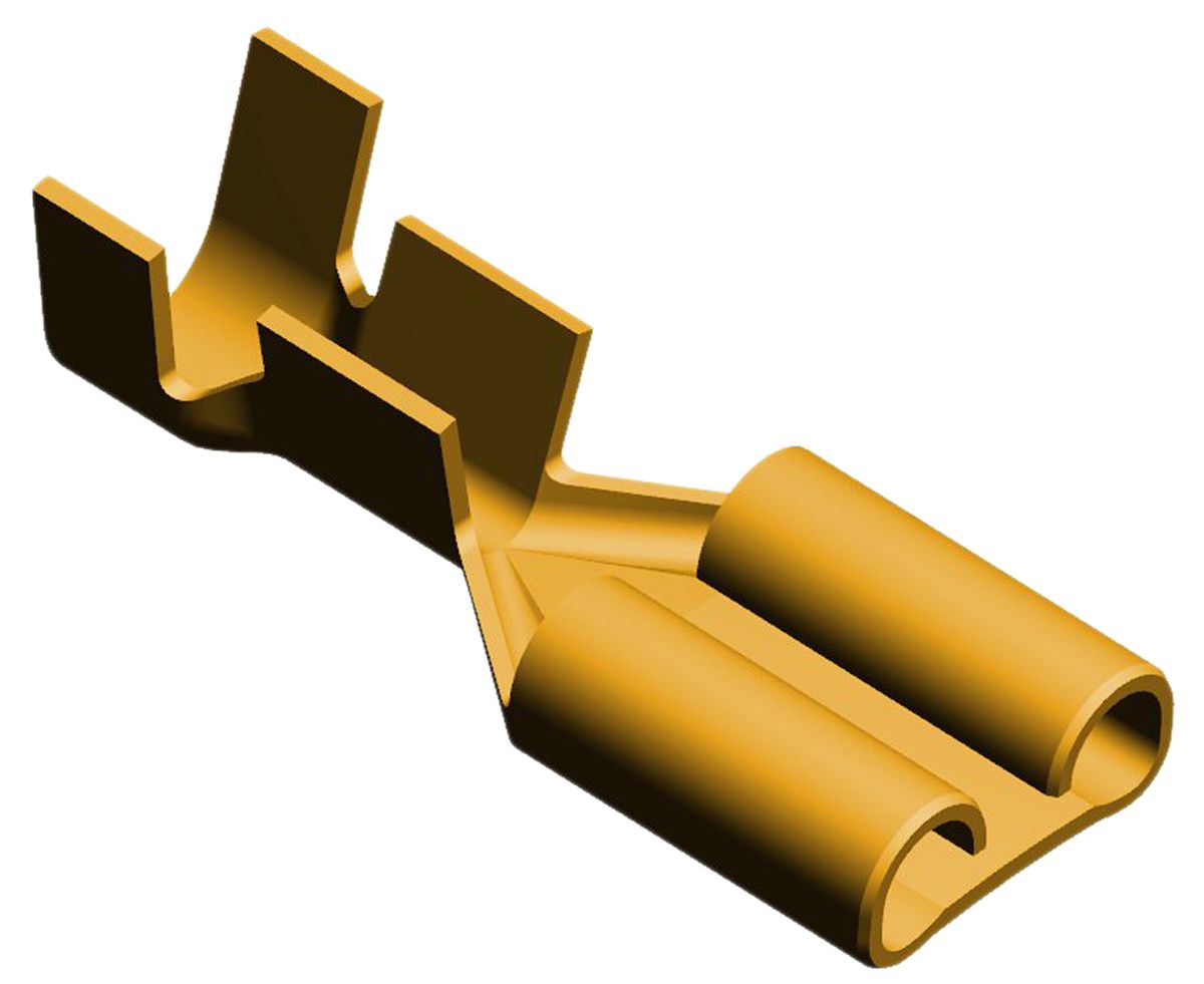 17429713 TE Connectivity FASTON .250 Uninsulated Female Spade Connector, Receptacle, 6.35 x 0