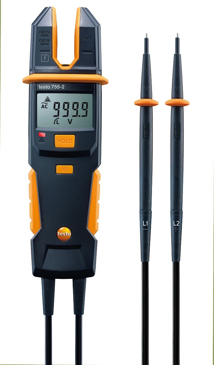 Testo 755-2, LCD Voltage tester, 1000V, Continuity Check, Battery Powered, CAT III 1000V