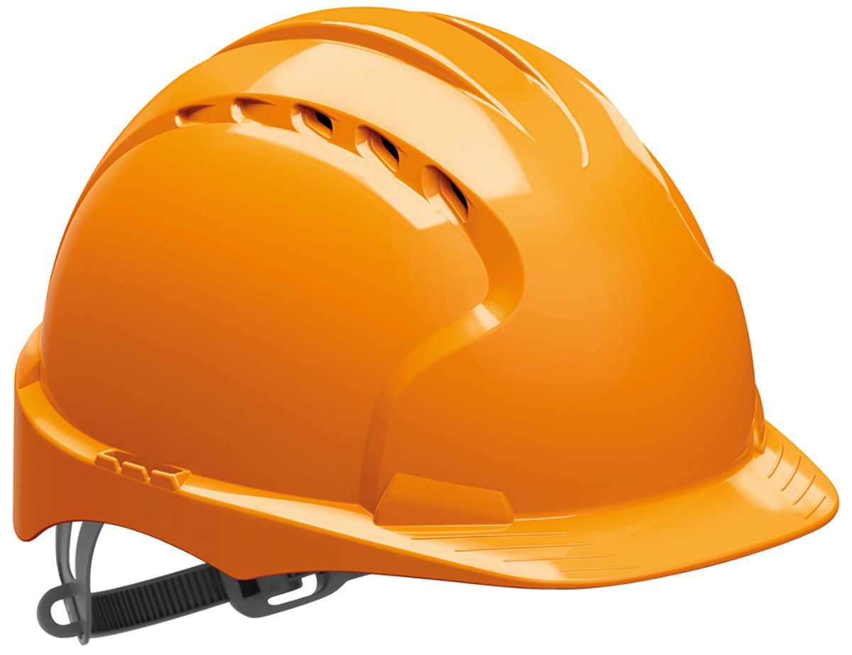 JSP EVO3 Orange Safety Helmet, Adjustable, Ventilated