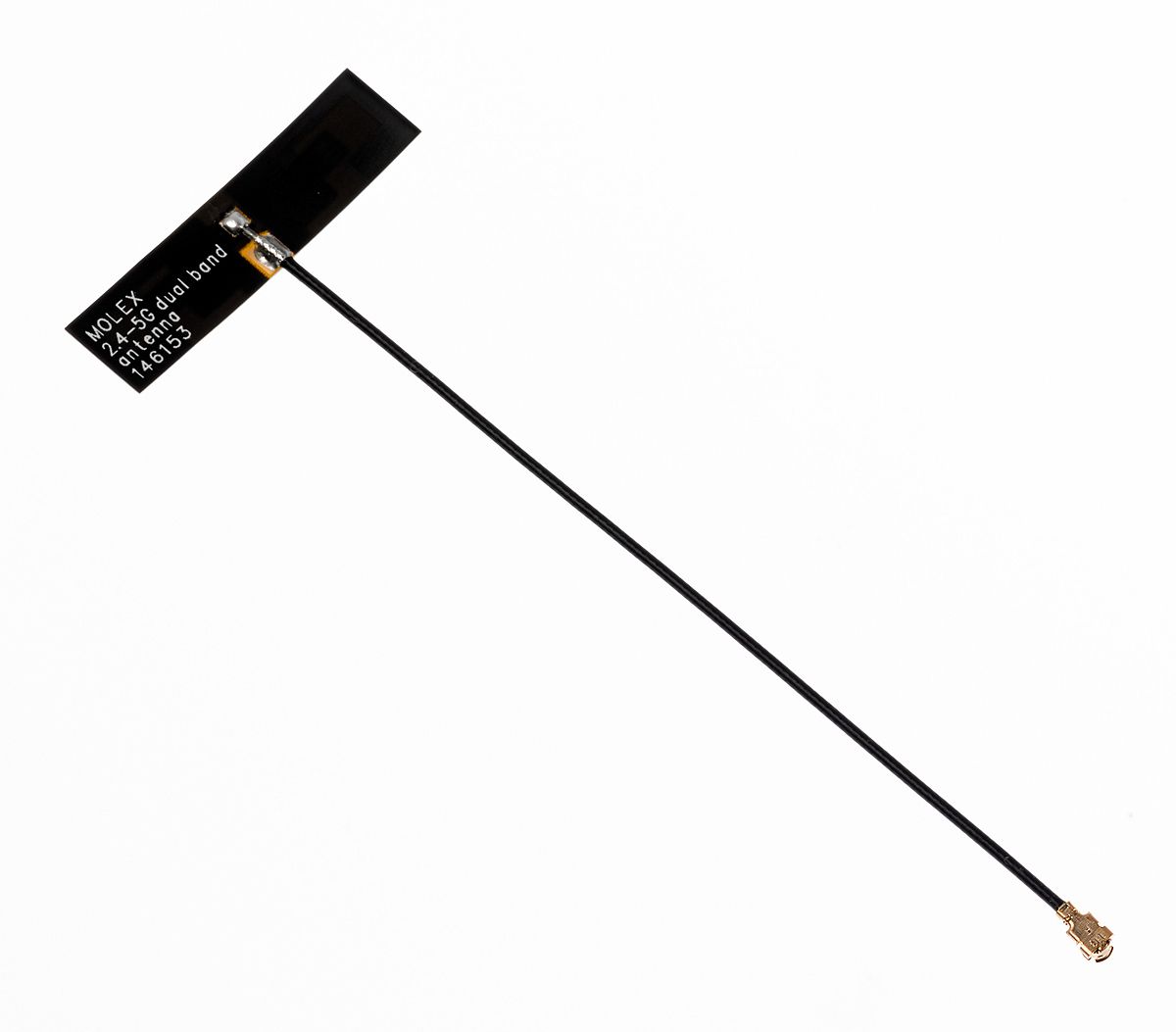 Molex 146153-0100 PCB WiFi Antenna with Micro-Coaxial RF Connector, 4G (LTE), WiFi (Dual Band)