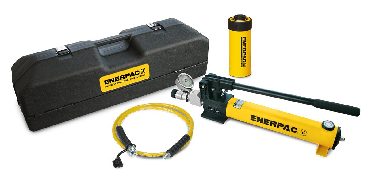 Enerpac Single, Portable Low Height Hydraulic Cylinder, SRS500PGH, 45t, 16mm stroke