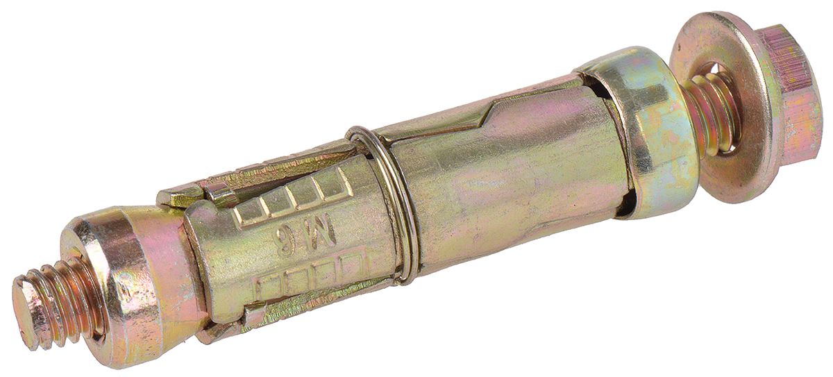 RS PRO Carbon Steel Shield Anchor Loose Bolt M12 x 75mm, 20mm fixing