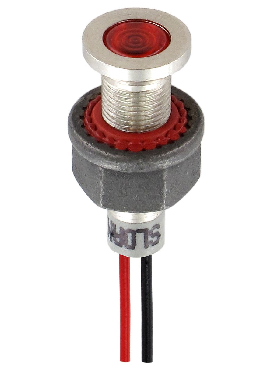 1888S1R1R33UB Sloan Red Panel Mount Indicator, 12V dc, 6.2mm Mounting