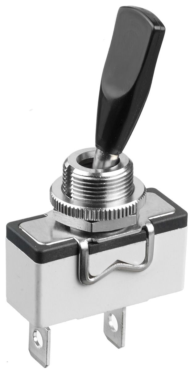 631H/2+U282 APEM Toggle Switch, Panel Mount, OnOff, SPST, Solder Lug