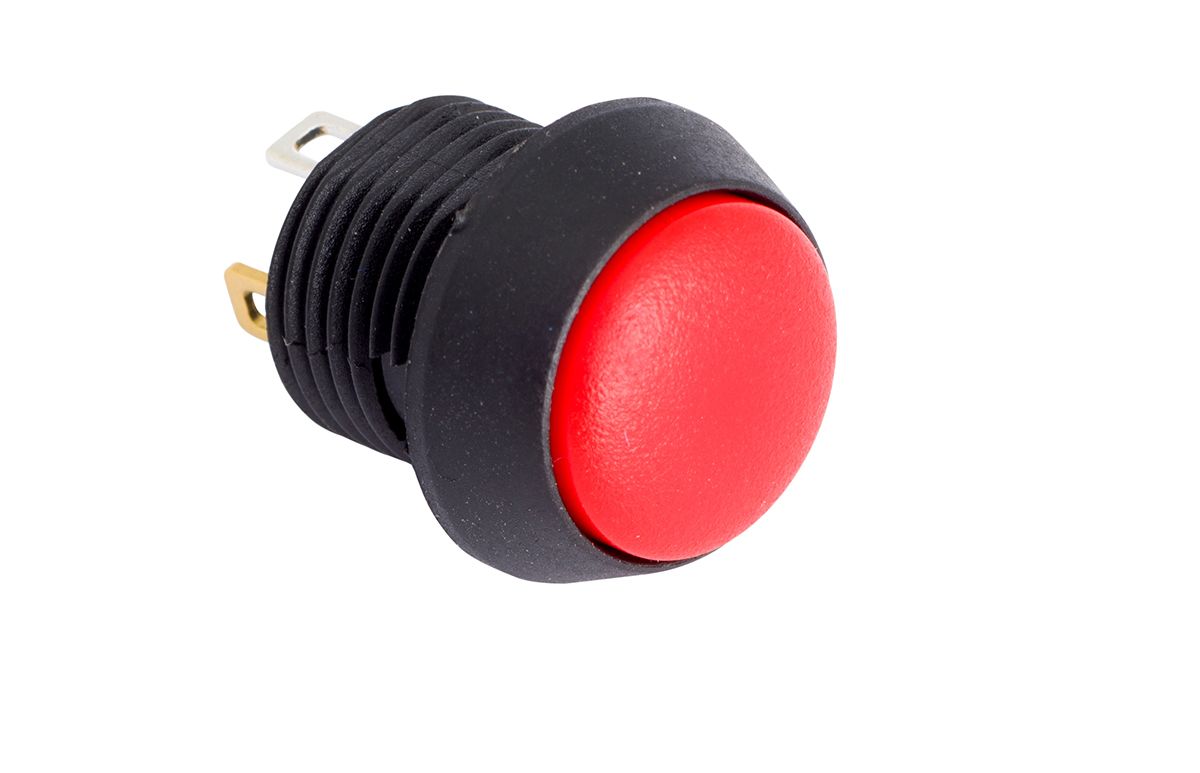 FL12NR EOZ Momentary Push Button Switch, Panel Mount, SPST, 12mm