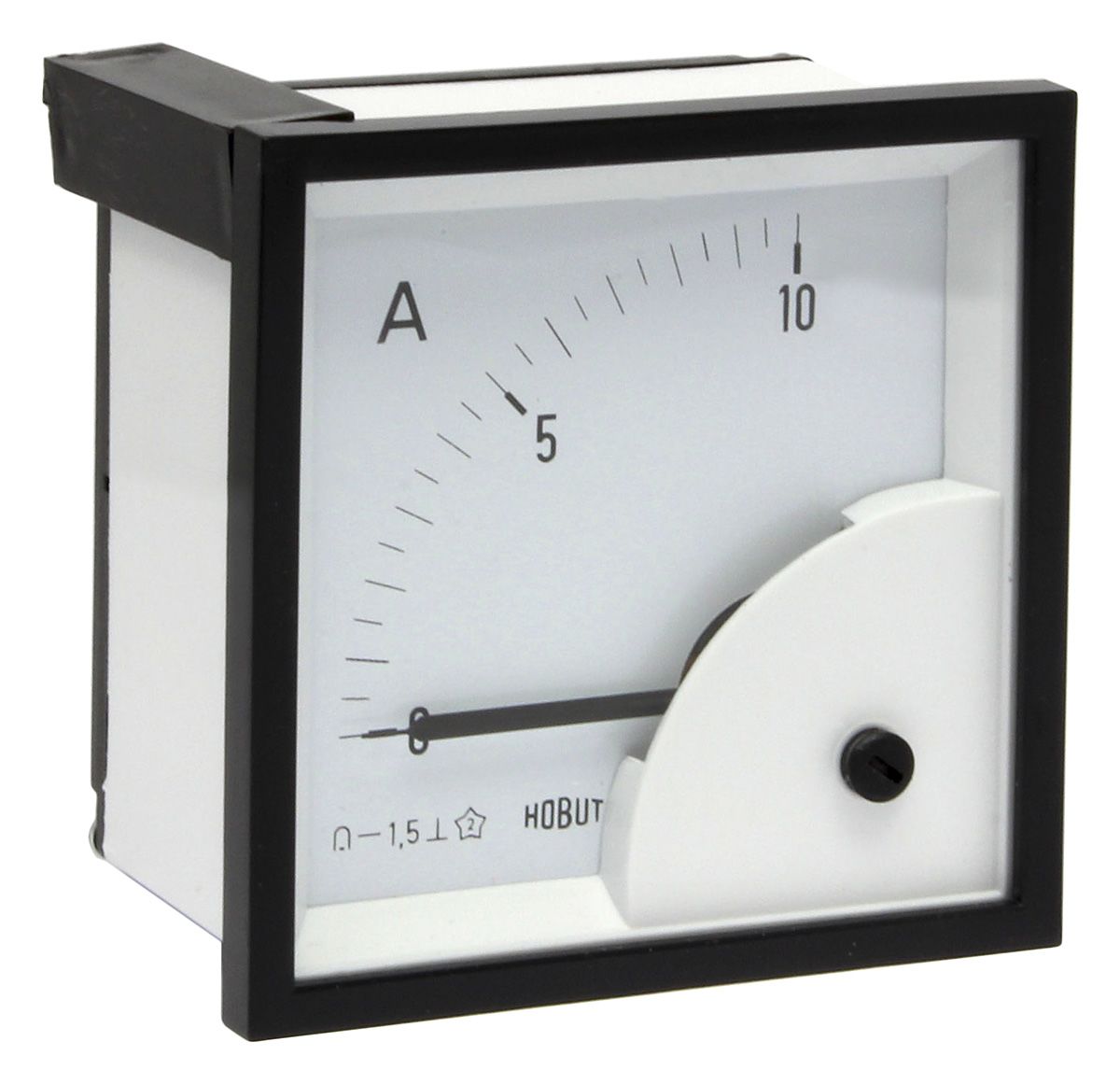 D72MC75MV/010A HOBUT D72MC Analogue Panel Ammeter 0/10A For Shunt 75mV DC, 72mm x 72mm Moving