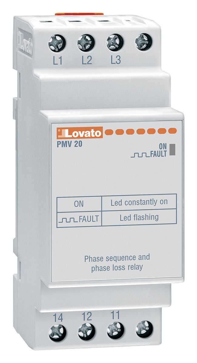 Lovato DIN Rail Voltage Monitoring Relay, Maximum of 400V ac, 3 Phase, SPDT