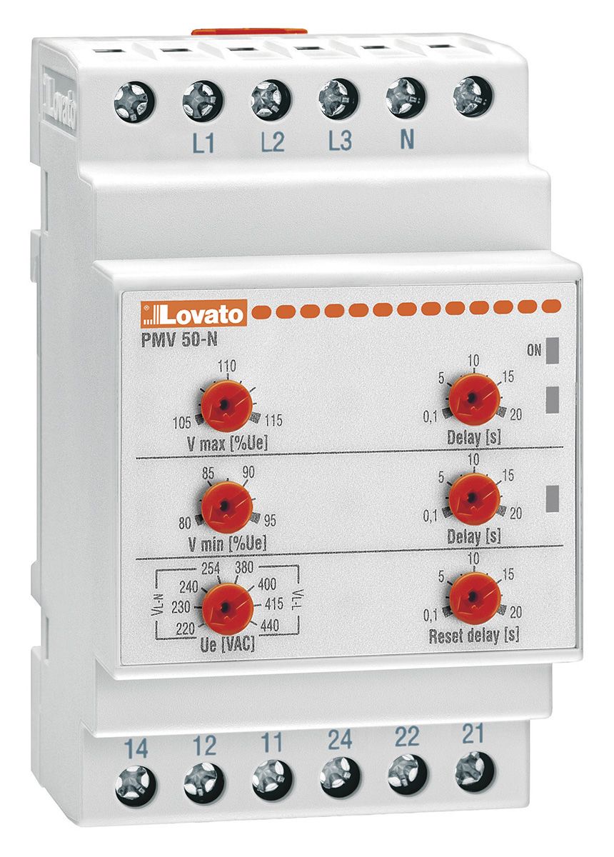 Lovato DIN Rail Voltage Monitoring Relay, Maximum of 400V ac, 3 Phase, SPDT