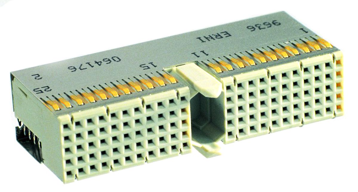 354144 Erni Ermet 2mm Pitch Hard Metric Type B Backplane Connector Female Right Angle 25 3926