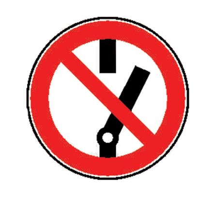Znak zákazu, PVC, Černá/červená/bílá Bezpečnost zařízení Žádné Ano Štítek