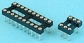 E-TEC 2.54mm Pitch Vertical 40 Way, Through Hole Turned Pin Open Frame IC Dip Socket