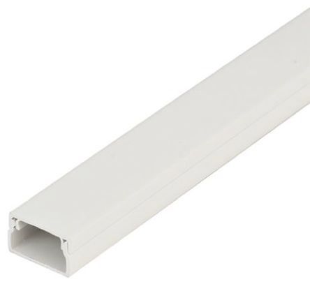 Schneider Electric FMS White Mini Trunking Self-Adhesive Coil - Closed Slot, W16 mm x D16mm, L15m, uPVC