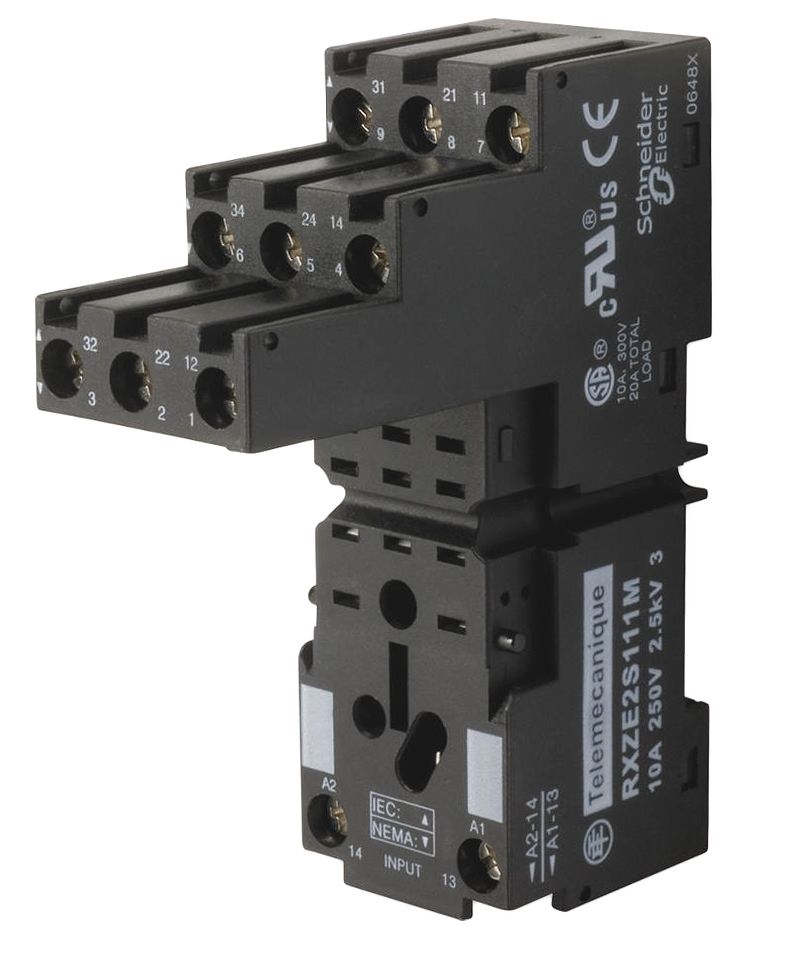 Schneider Electric Relay Socket for use with Relais Series RSZ 11 Pin, DIN Rail, <250V