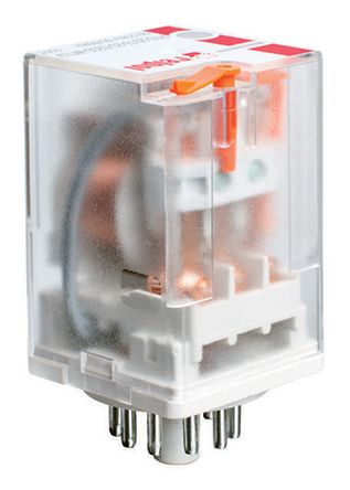 Relpol Plug In Power Relay, 110V ac Coil, 10A Switching Current, DPDT