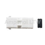 Conector Amphenol Industrial macho serie SSL12 de 2 vías macho, montaje aéreo, IP68