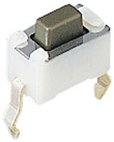 Grey Plunger Tactile Switch, Single Pole Single Throw (SPST) 50 mA@ 12 V dc
