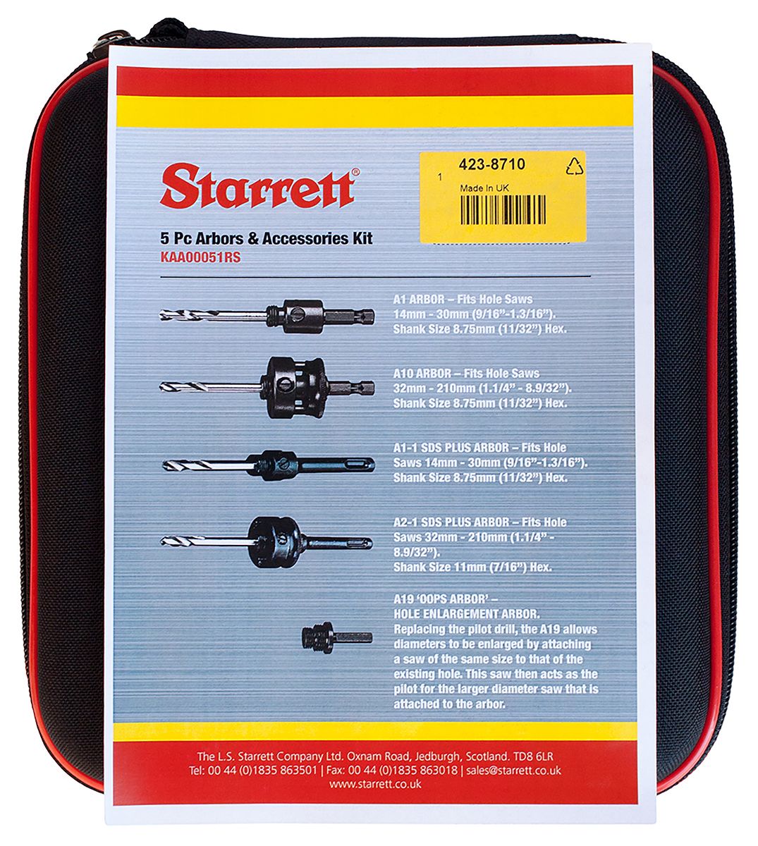 Starrett 14 → 152mm Arbor Set