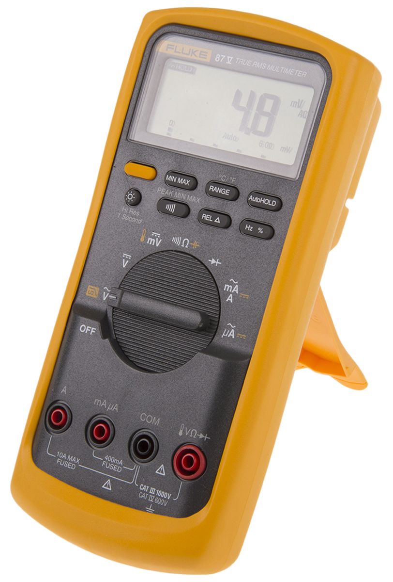 FLUKE87V/EUR Fluke 87 Handheld Digital Multimeter, True RMS, 10A ac