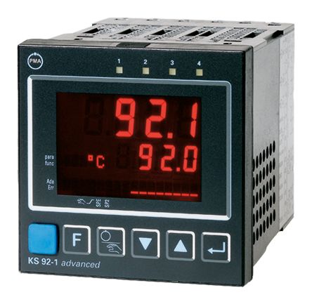 PMA KS92 PID Temperaturregler, 4 x Relais Ausgang, 18 → 30 V dc, 24 V ac, 96 x 96mm