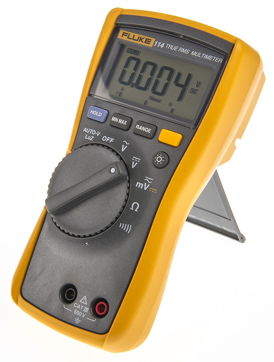 FLUKE114 EUR Fluke 114 Handheld Digital Multimeter, True RMS, 600V