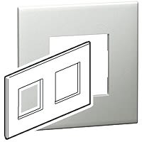 Legrand Silver 2 Light Switch Cover
