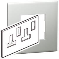 Legrand Silver 2 Light Switch Cover
