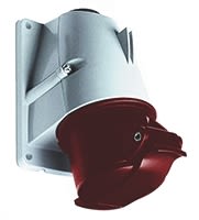 ABB, CMA IP44 Red Panel Mount 3P+E Right Angle Industrial Power Socket, Rated At 32A, 415 V