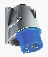 ABB, Easy & Safe IP44 Blue Panel Mount 2P+E Right Angle Industrial Power Plug, Rated At 32A, 230 V