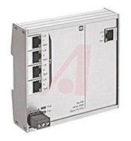 Harting DIN Rail Mount Unmanaged Ethernet Switch, 5 RJ45 Ports, 10/100Mbit/s Transmission, 24 V 直流, 48 V 直流, 54V dc