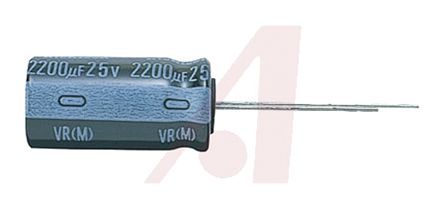Nichicon 1000μF Electrolytic Capacitor 25V dc, Through Hole - UVR1E102MPD1TD