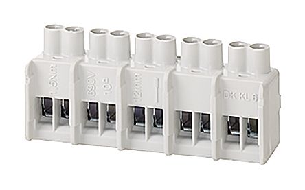 DKKL06 | HENSEL 5-Way Non-Fused Terminal Block, 40A, Screw Down ...