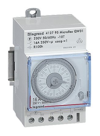 Legrand Analogue DIN Rail Time Switch 230 V ac, 3-Channel