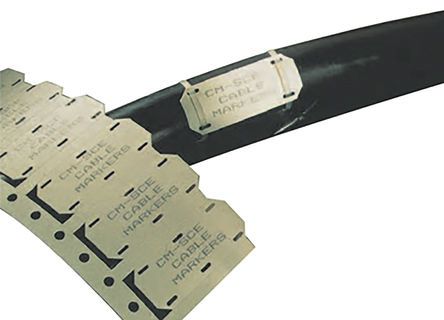 Marcador de cable TE Connectivity, Blanco, Abrazadera, Paquete de 250, Longitud 50.8mm, Anchura 6,4 mm, 5.08 →