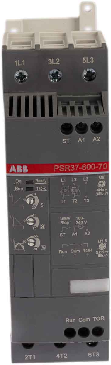 ABB 18.5 kW Soft Starter, 600 V ac, 3 Phase, IP10, IP20