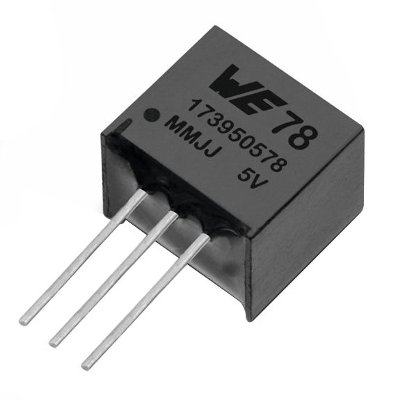 Wurth Elektronik 173950578, 1 Linear Voltage, Voltage Regulator 500mA, 5 V 3-Pin, SIP