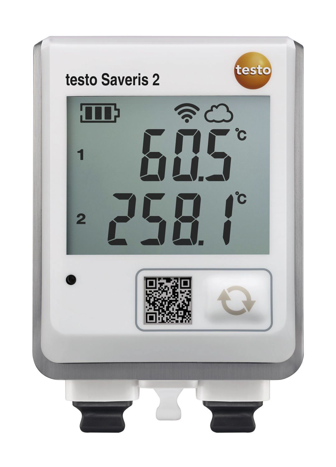 Testo Saveris 2 Temperature Data Logger, 2 Input Channel(s), Battery-Powered