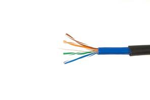 Alpha Wire Cat5e Ethernet Cable, U/UTP Shield, Black PVC Sheath, 152m