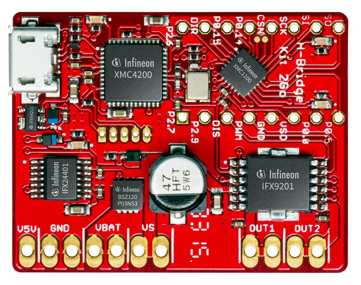 Placa de evaluación Infineon H-Bridge Kit 2GO - HBRIDGEKIT2GOTOBO1