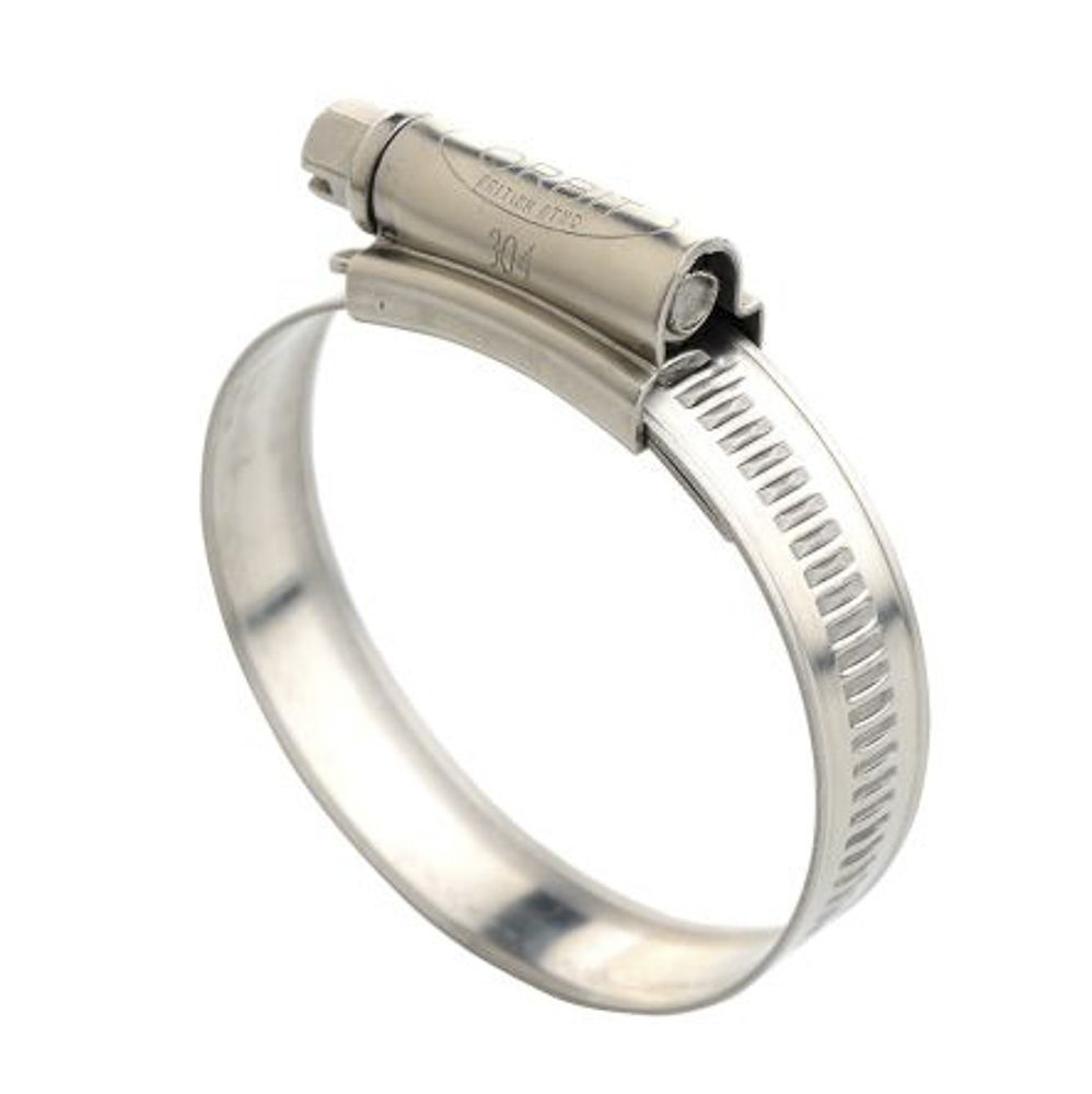 RS PRO Stainless Steel 316 Slotted Hex Hose Clip, 14.7mm Band Width, 70 → 90mm ID