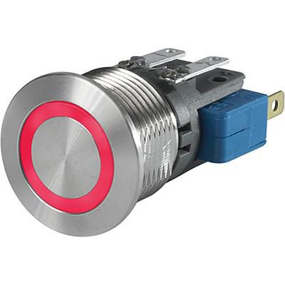 Capacitive Switch Momentary,Illuminated, Red, IP40, IP67 Ag