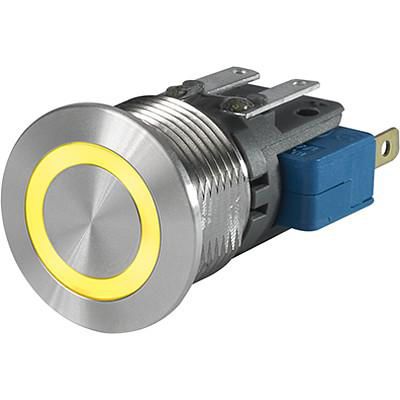 3-102-627 | Capacitive Switch Momentary,Illuminated, Yellow, IP40, IP67 ...