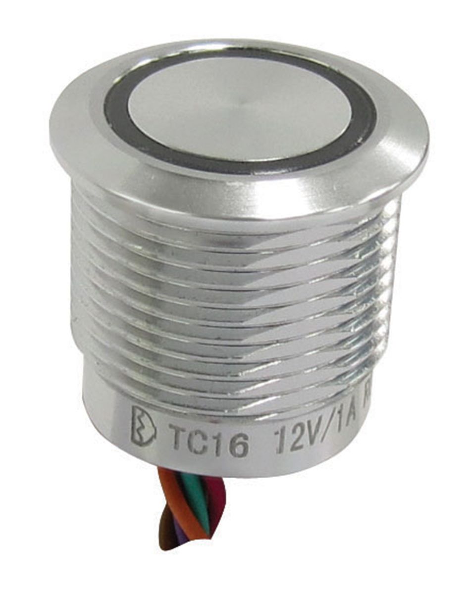 Capacitive Switch Latching, Momentary,Illuminated, RGB, NPN, IP68 RS