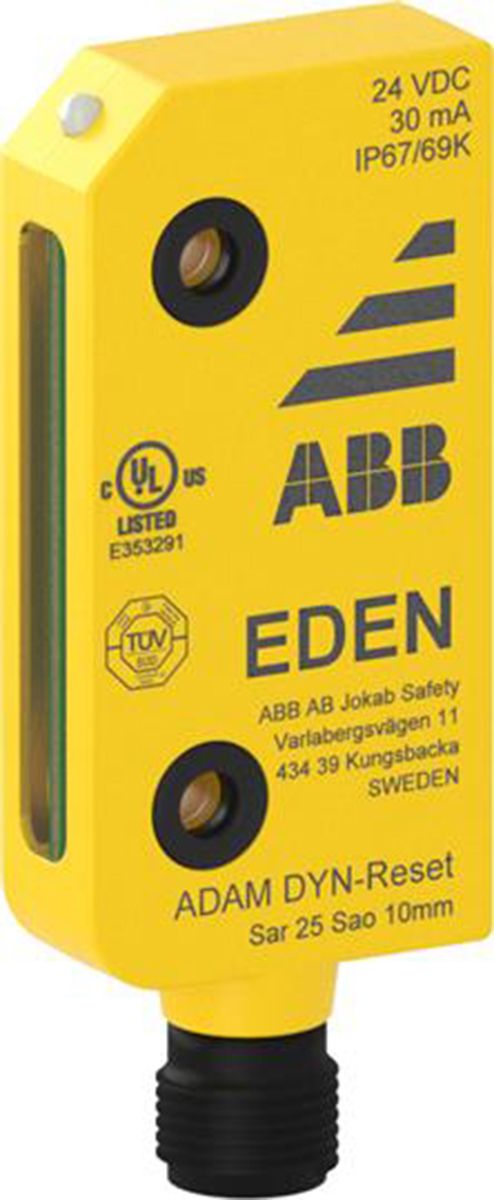 ABB Jokab DYN Series Non-Contact Safety Switch, 24V dc, Polybutylene Terephthalate Housing, M12