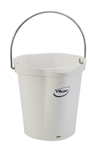 6L Plastic White Bucket With Handle