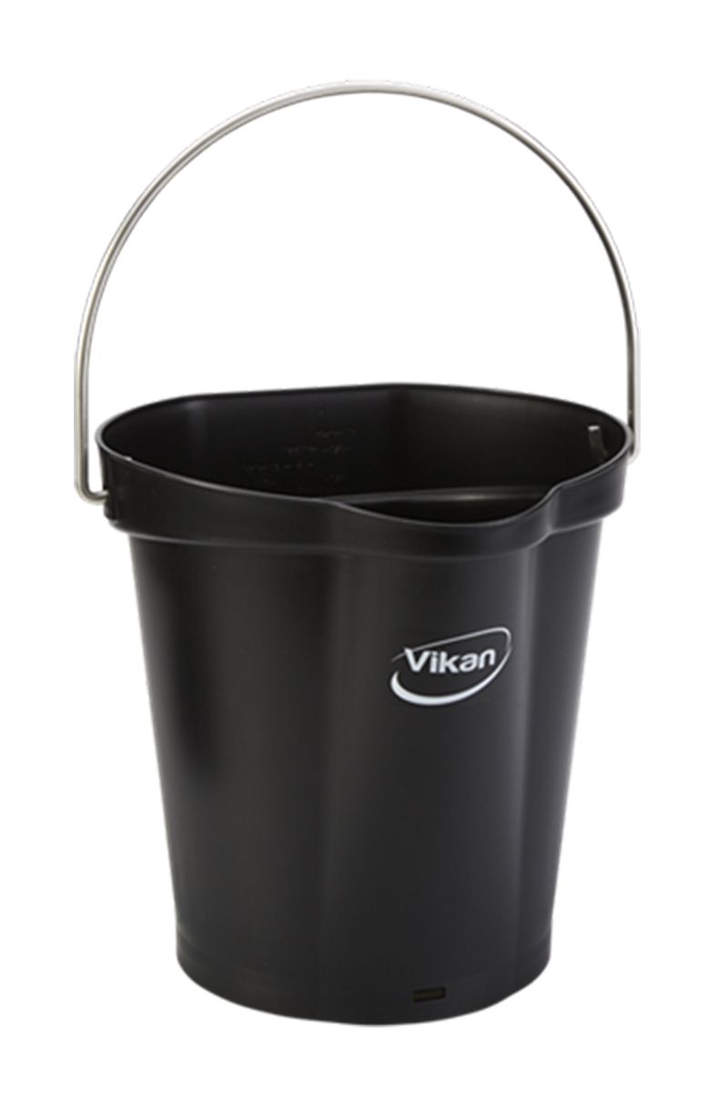6L Plastic Black Bucket With Handle