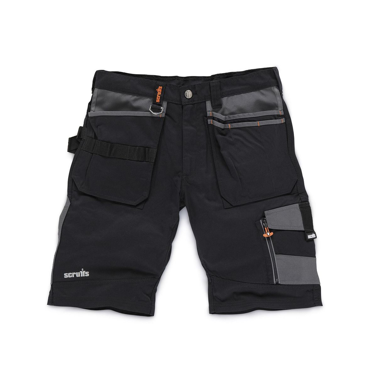 Pantalones cortos de trabajo  para hombre Scruffs de Tela de color Negro, talla 34plg
