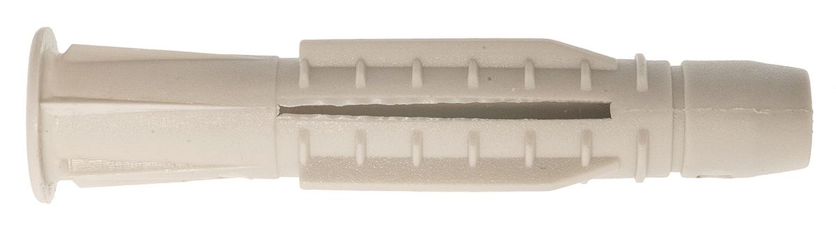 RS PRO Natural Plastic Wall Plug, 61mm Length, 10mm Fixing Hole Diameter