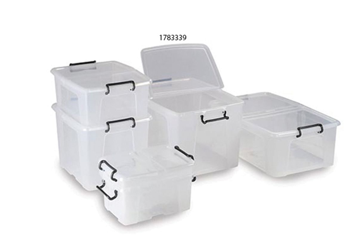 RS PRO 65L Co-Polymer Container with Lid, 600mm x 460mm x 350mm
