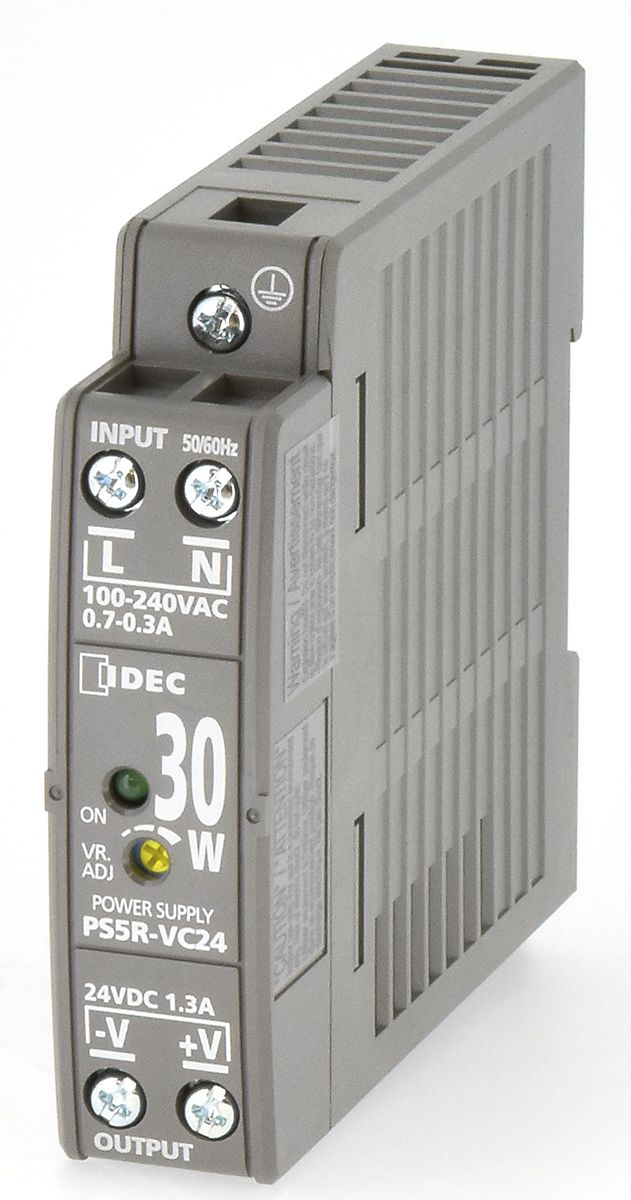 PS5RVC24 Idec PS5R DIN Rail Power Supply, 85 → 264V ac ac, dc Input