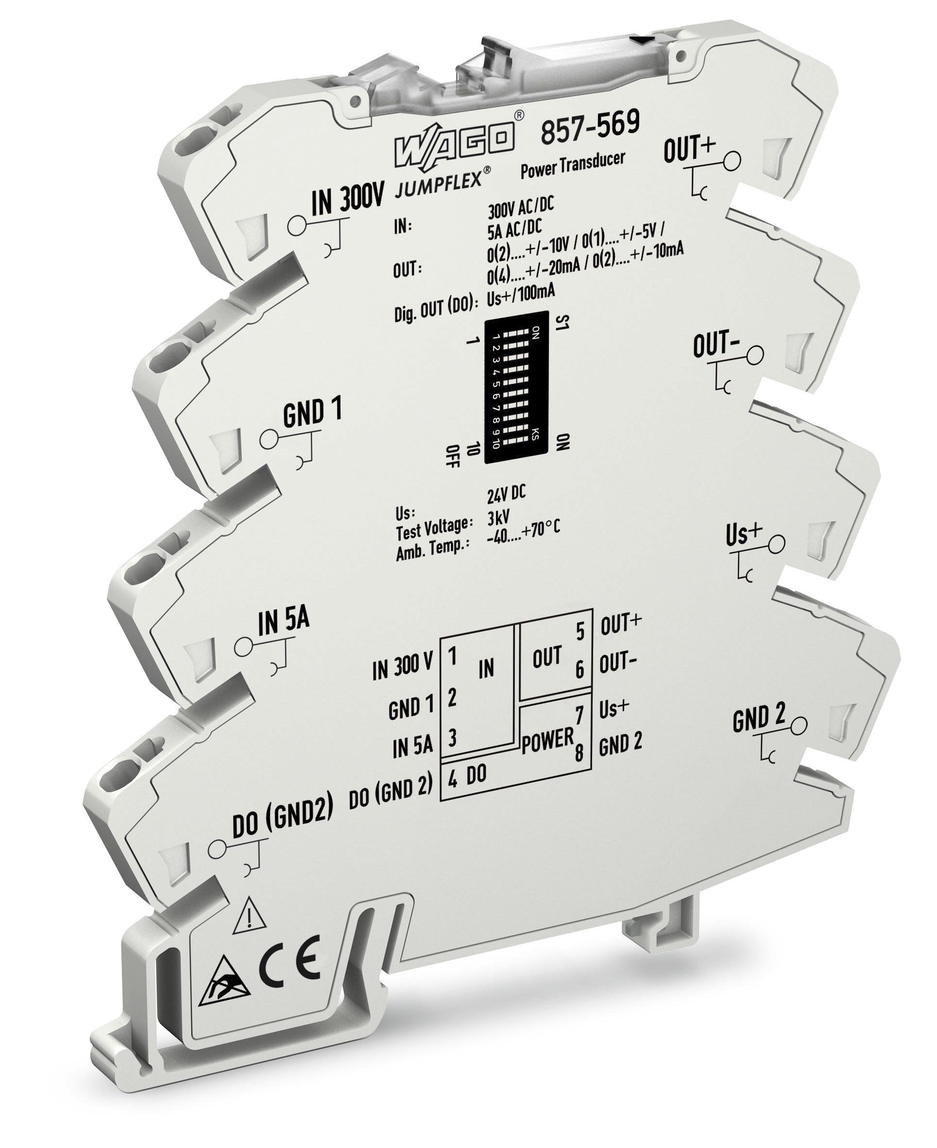 Wago Jumpflex Series Signal Conditioner, 24V dc, Current, Voltage Input, Current, Voltage Output